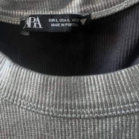 Zara Silver Foil Rib Tank Top - Picture 4 of 5